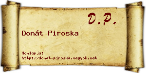Donát Piroska névjegykártya